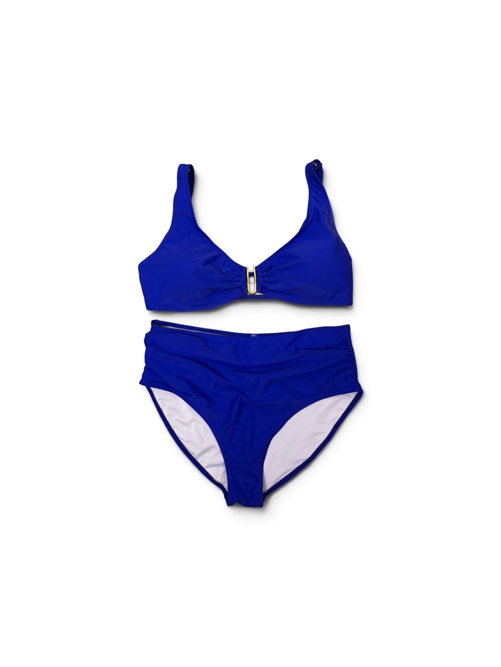 EoMenie Royal Blue Two-Piece Bikini Set with Front Clasp